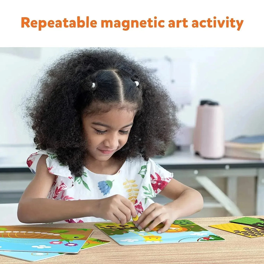 Skillmatics Dot It with Magnets: Animal Planet | 300+ Magnetic Dots | Creative Reusable Activity Kit for Ages 4–7 - Naivri