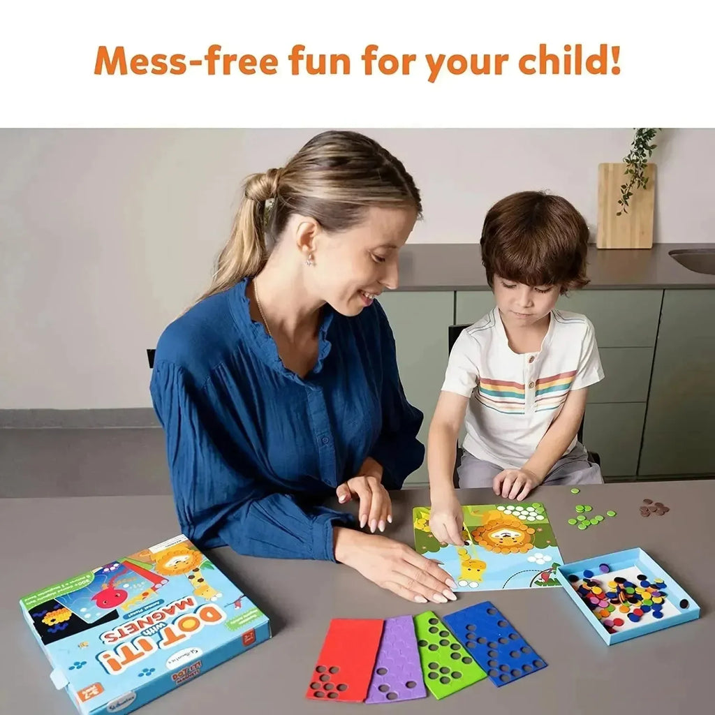 Skillmatics Dot It with Magnets: Animal Planet | 300+ Magnetic Dots | Creative Reusable Activity Kit for Ages 4–7 - Naivri