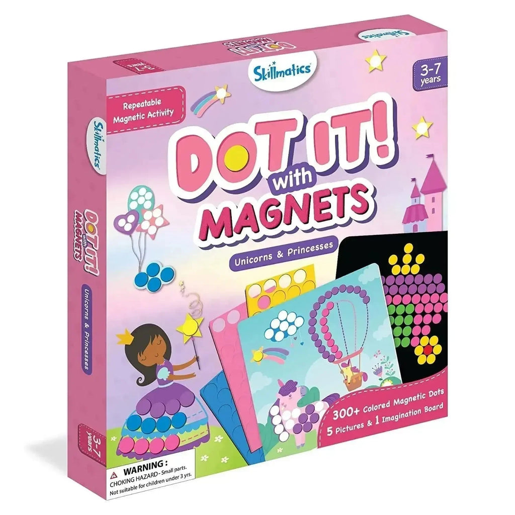 Skillmatics Dot It with Magnets: Unicorns & Princess | Reusable Magnetic Art Kit for Kids Aged 3+ | Imaginative Learning & Play - Naivri
