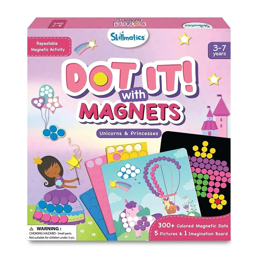 Skillmatics Dot It with Magnets: Unicorns & Princess | Reusable Magnetic Art Kit for Kids Aged 3+ | Imaginative Learning & Play - Naivri