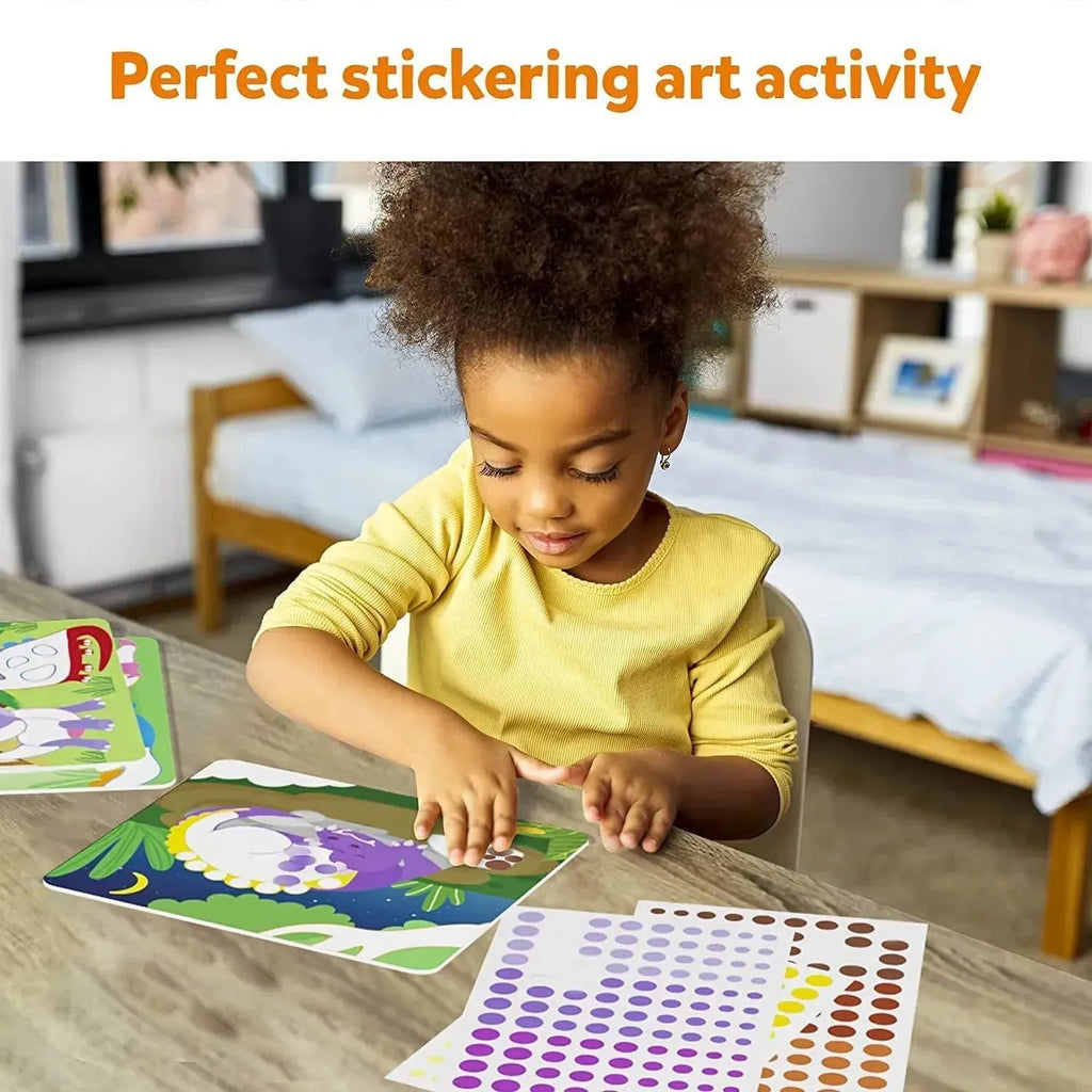 Skillmatics Dot It World of Dinosaurs | Dinosaur Sticker Activity Kit for Kids 3-7 | Fine Motor Skills & Creativity Development - Naivri