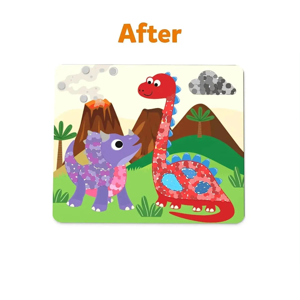 Skillmatics Dot It World of Dinosaurs | Dinosaur Sticker Activity Kit for Kids 3-7 | Fine Motor Skills & Creativity Development - Naivri