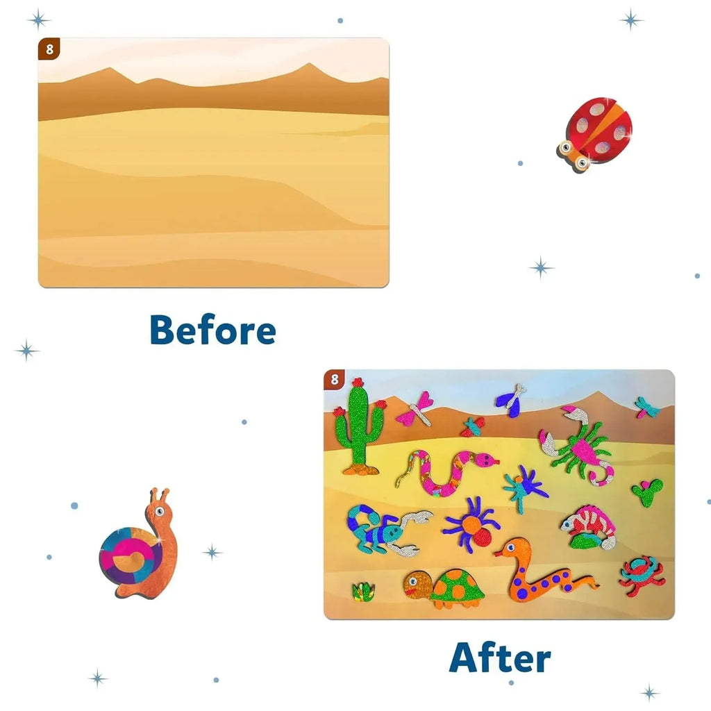 Skillmatics Foil Fun Bugs & Butterflies – Creative, Mess-Free Art & Craft Activity Kit for Kids - Naivri