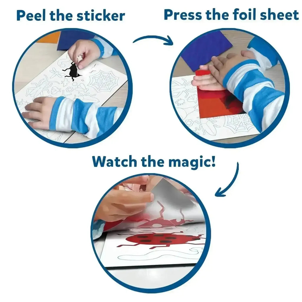 Skillmatics Foil Fun Bugs & Butterflies – Creative, Mess-Free Art & Craft Activity Kit for Kids - Naivri