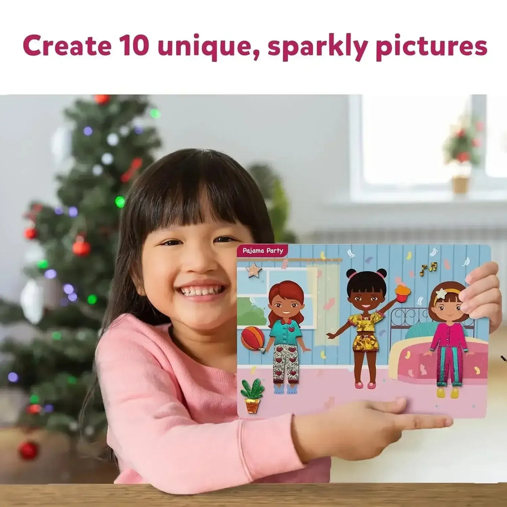 Skillmatics Foil Fun Dress Up – DIY Foil Art & Craft Kit for Kids Ages 4+ | 10 Picture Canvases, 100+ Foam Stickers, 100 Foil Sheets | Mess-Free Creative Activity - Naivri