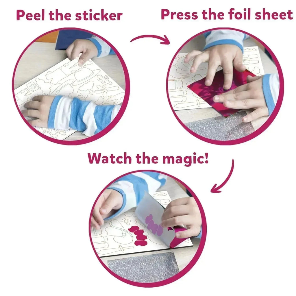 Skillmatics Foil Fun Dress Up – DIY Foil Art & Craft Kit for Kids Ages 4+ | 10 Picture Canvases, 100+ Foam Stickers, 100 Foil Sheets | Mess-Free Creative Activity - Naivri