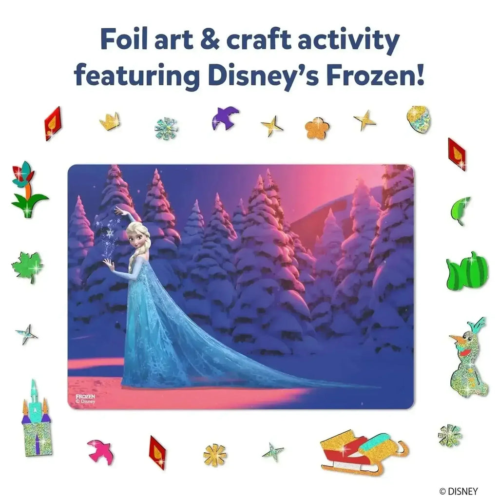 Skillmatics Foil Fun Frozen – Disney Frozen Foil Art Craft Kit for Girls Age 4+ | 10 Picture Canvases, 100 Foil Sheets, 100+ Stickers | Mess-Free DIY Art Set - Naivri