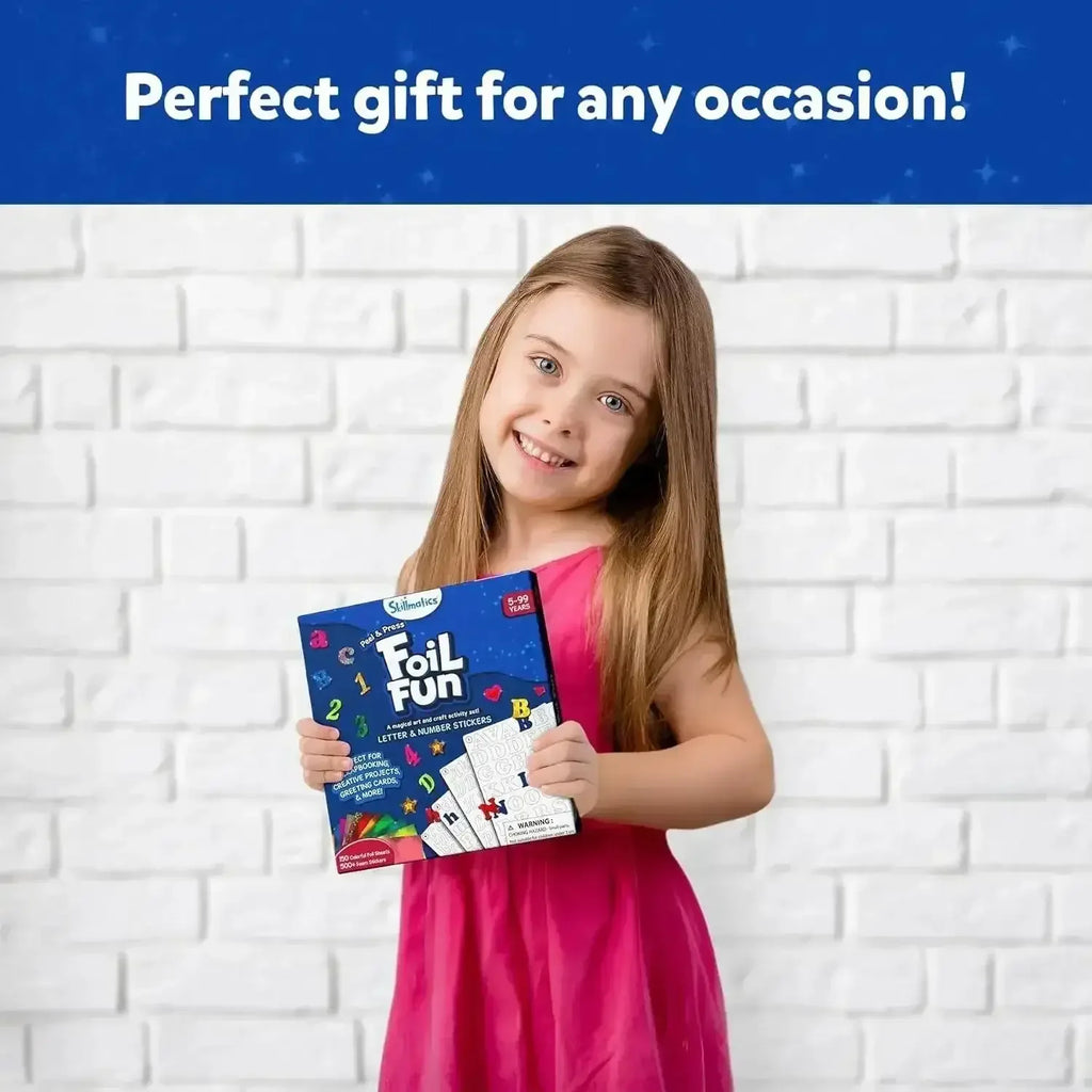 Skillmatics Foil Fun Letter & Number Stickers – Creative & Mess-Free Art Kit for Kids - Naivri