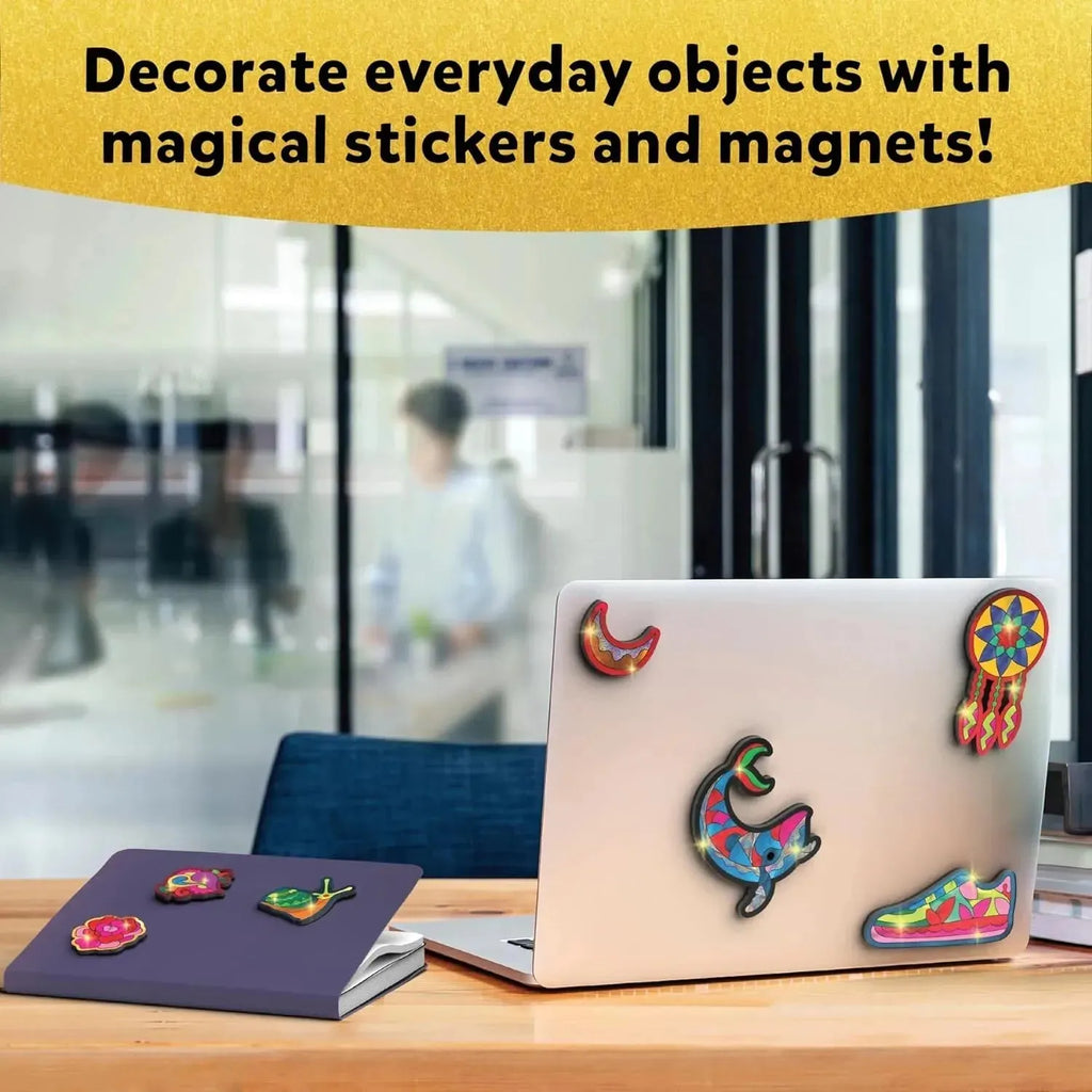 Skillmatics Foil Fun Pretty Patterns – DIY Foil Art & Craft Activity Kit for Kids | Create Magnets, Stickers & Decorative Designs | For Ages 7+ - Naivri