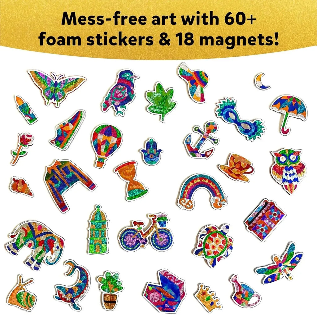 Skillmatics Foil Fun Pretty Patterns – DIY Foil Art & Craft Activity Kit for Kids | Create Magnets, Stickers & Decorative Designs | For Ages 7+ - Naivri
