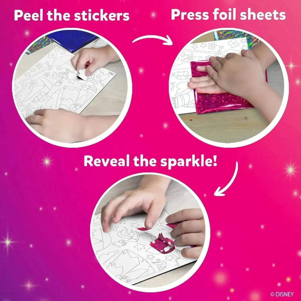 Skillmatics Foil Fun Princess | Disney Princess Foil Art & Craft Kit for Girls Age 4+ | 10 Canvases, 100 Foil Sheets, 250+ Stickers | DIY Mess-Free Creative Activity for Kids - Naivri