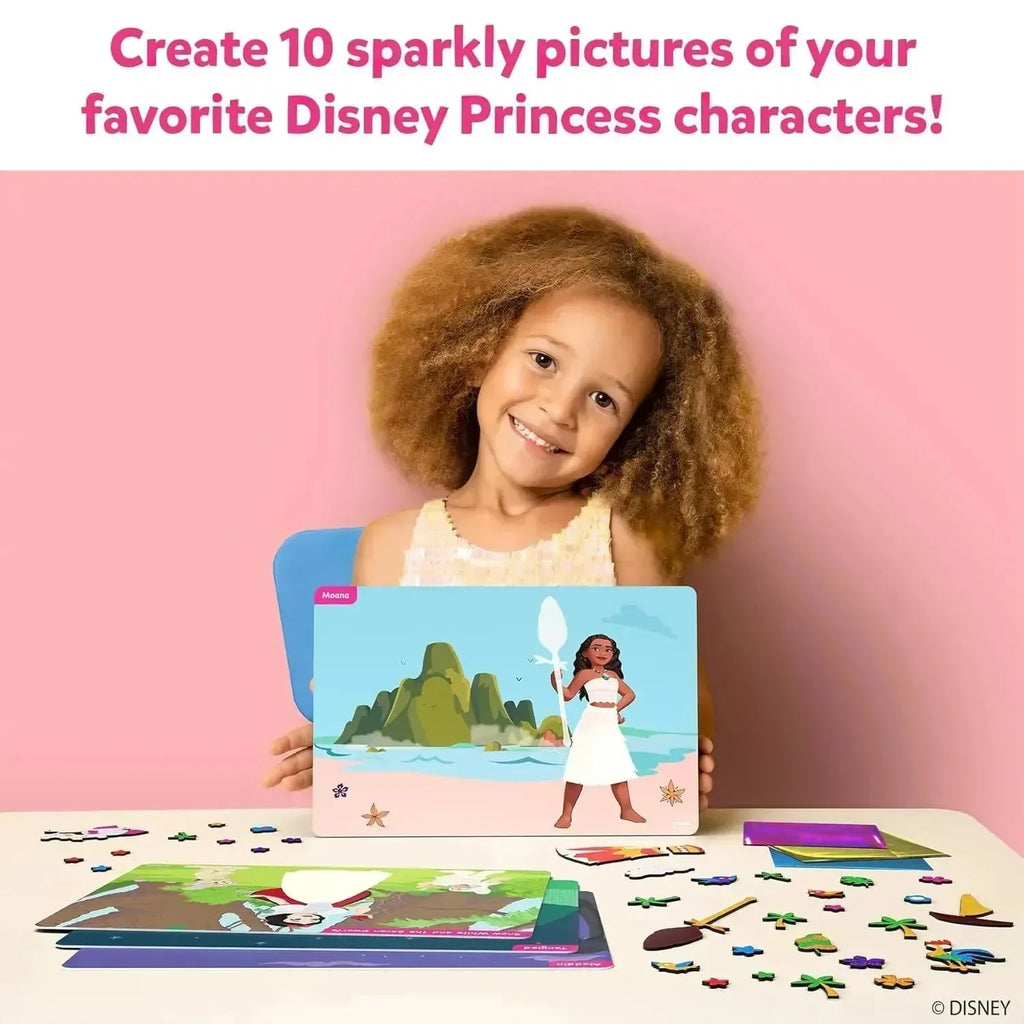 Skillmatics Foil Fun Princess | Disney Princess Foil Art & Craft Kit for Girls Age 4+ | 10 Canvases, 100 Foil Sheets, 250+ Stickers | DIY Mess-Free Creative Activity for Kids - Naivri