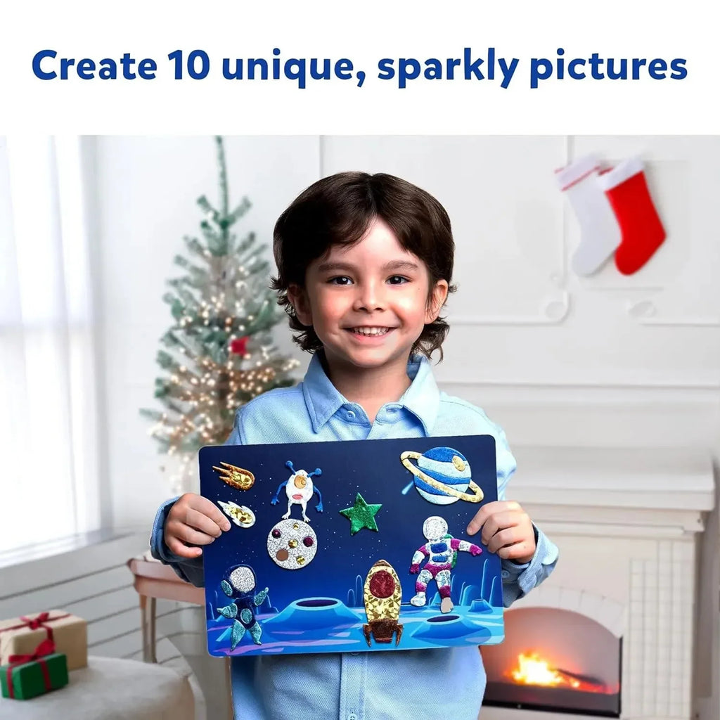 Skillmatics Foil Fun Up in Space – Mess-Free Art & Craft Kit for Kids | Creative Foil Sticker Activity Set for Ages 4 to 9 - Naivri