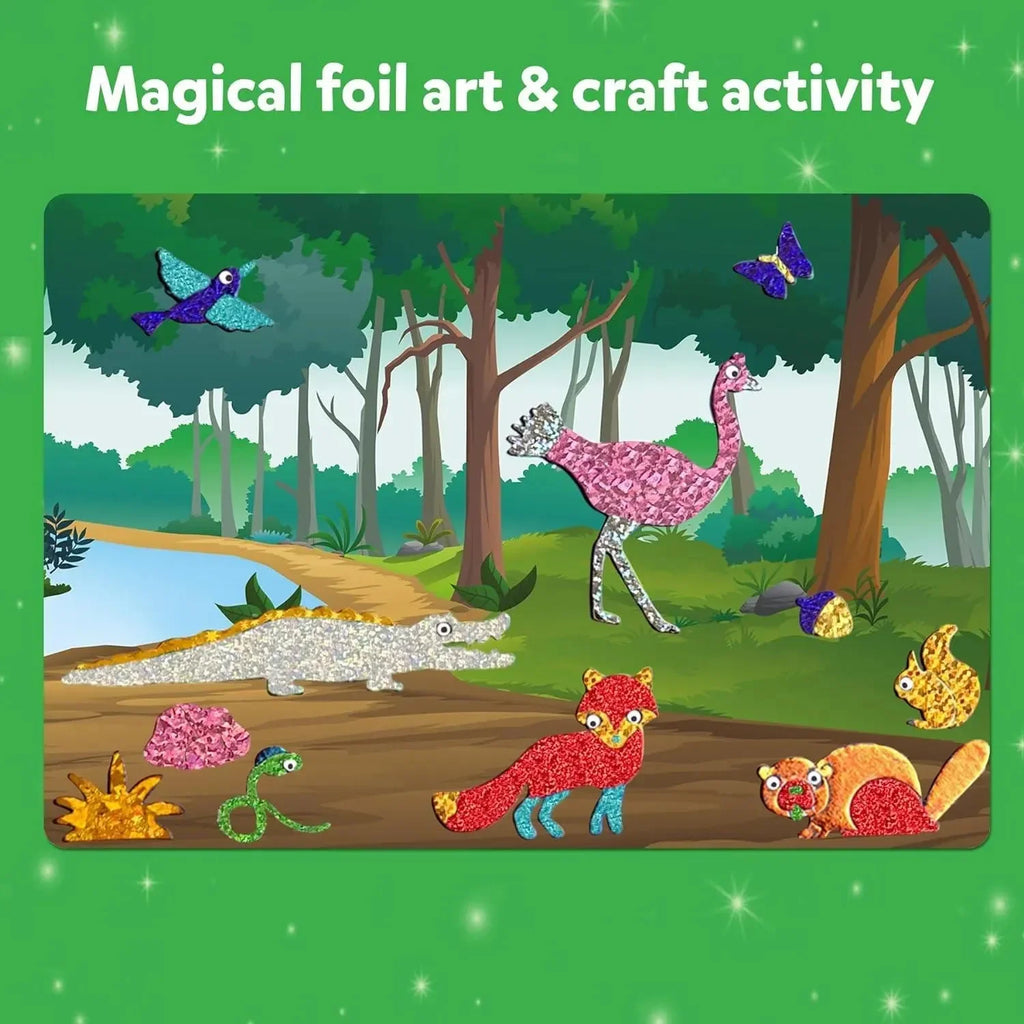 Skillmatics Foil Fun World of Animals – Educational Kids Art & Craft Activity Kit - Naivri