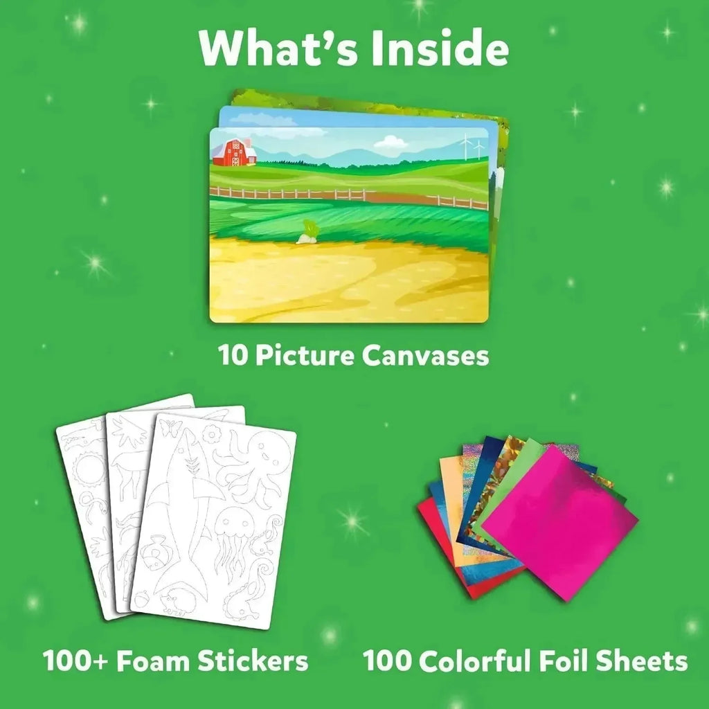 Skillmatics Foil Fun World of Animals – Educational Kids Art & Craft Activity Kit - Naivri