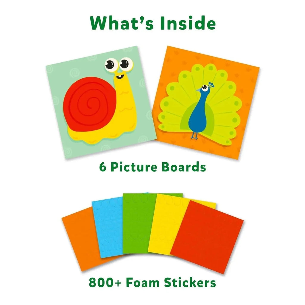 Skillmatics Fun with Foam – Amazing Animals | No-Mess Sticker Art Set for Kids | Over 800 Foam Stickers - Naivri