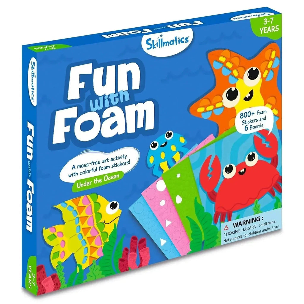 Skillmatics Fun With Foam – Under the Ocean | 800+ Foam Stickers | Creative No-Mess Craft Kit for Kids Ages 3 to 7 - Naivri