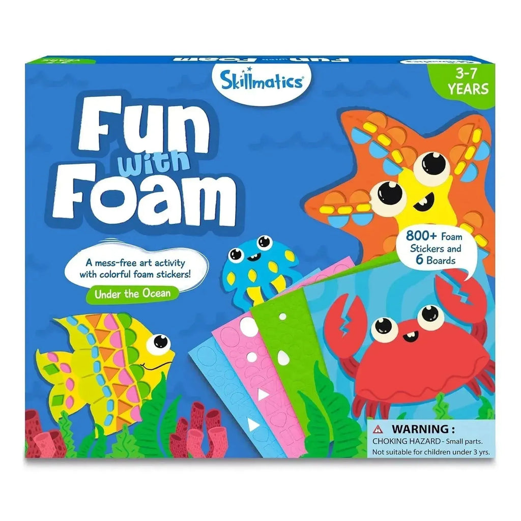 Skillmatics Fun With Foam – Under the Ocean | 800+ Foam Stickers | Creative No-Mess Craft Kit for Kids Ages 3 to 7 - Naivri