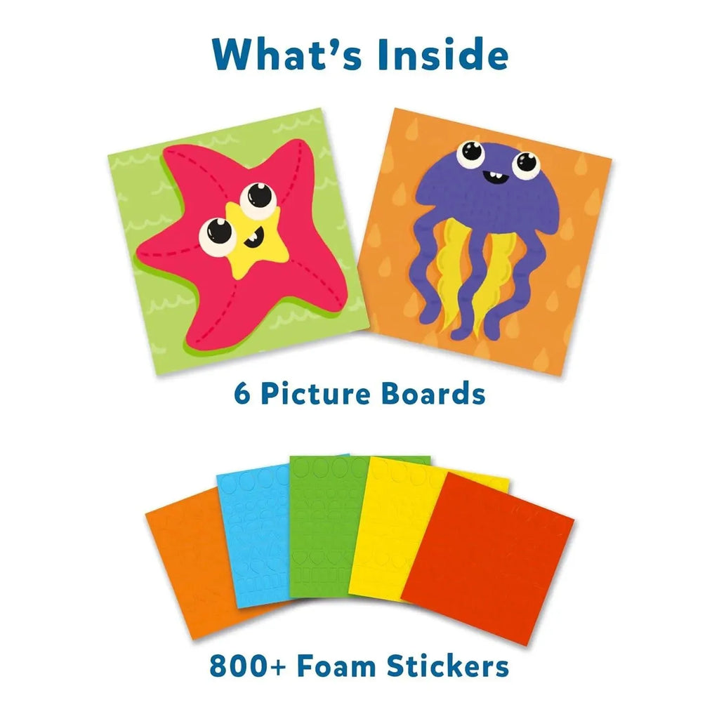Skillmatics Fun With Foam – Under the Ocean | 800+ Foam Stickers | Creative No-Mess Craft Kit for Kids Ages 3 to 7 - Naivri