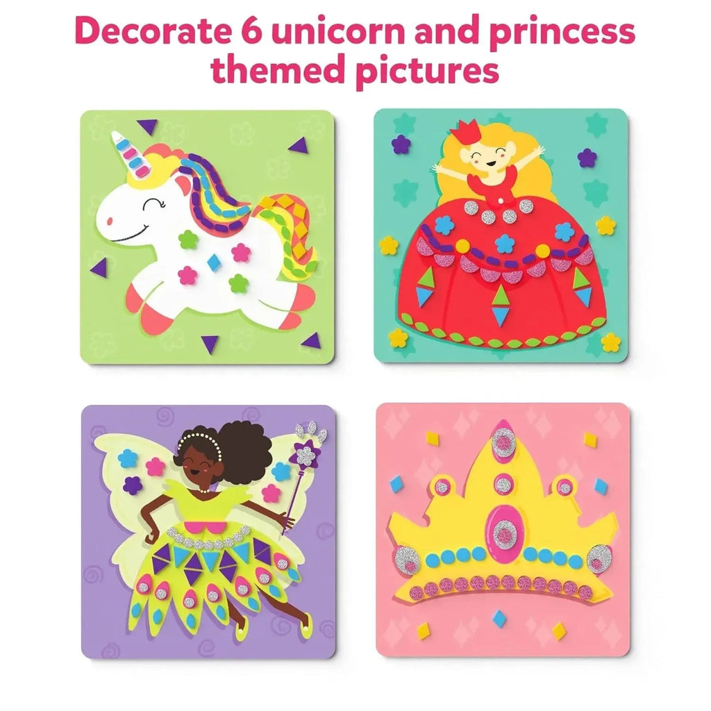 Skillmatics Fun With Foam – Unicorns & Princesses | 800+ Foam Stickers | No-Mess Creative Art Kit for Kids Ages 3–7 - Naivri