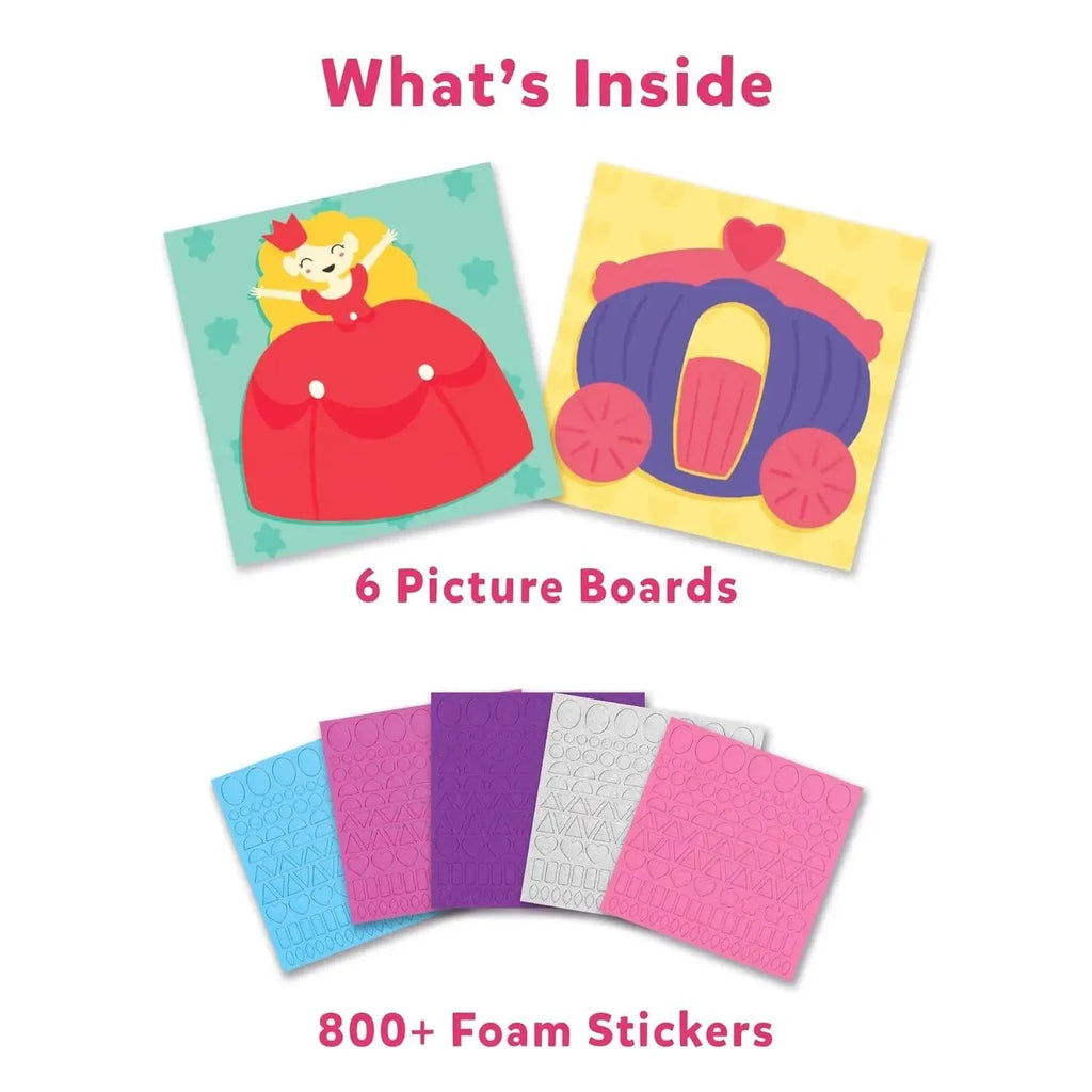 Skillmatics Fun With Foam – Unicorns & Princesses | 800+ Foam Stickers | No-Mess Creative Art Kit for Kids Ages 3–7 - Naivri