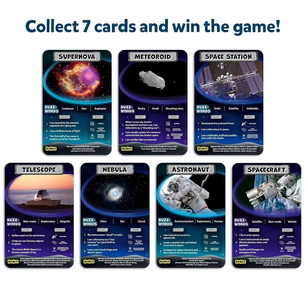 Skillmatics Guess in 10 All About Space – Educational Space-Themed Card Game for Kids Ages 8+ | 50 Game Cards, Clue Cards & Bonus Questions | Promotes Critical Thinking & Family Fun - Naivri