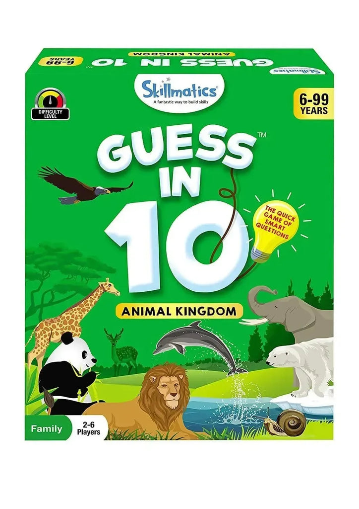 Skillmatics Guess in 10 – Animal Kingdom | Quick Question Card Game for Ages 6+ | Fun Educational Family Game for Kids & Adults | Giftable Learning Game - Naivri
