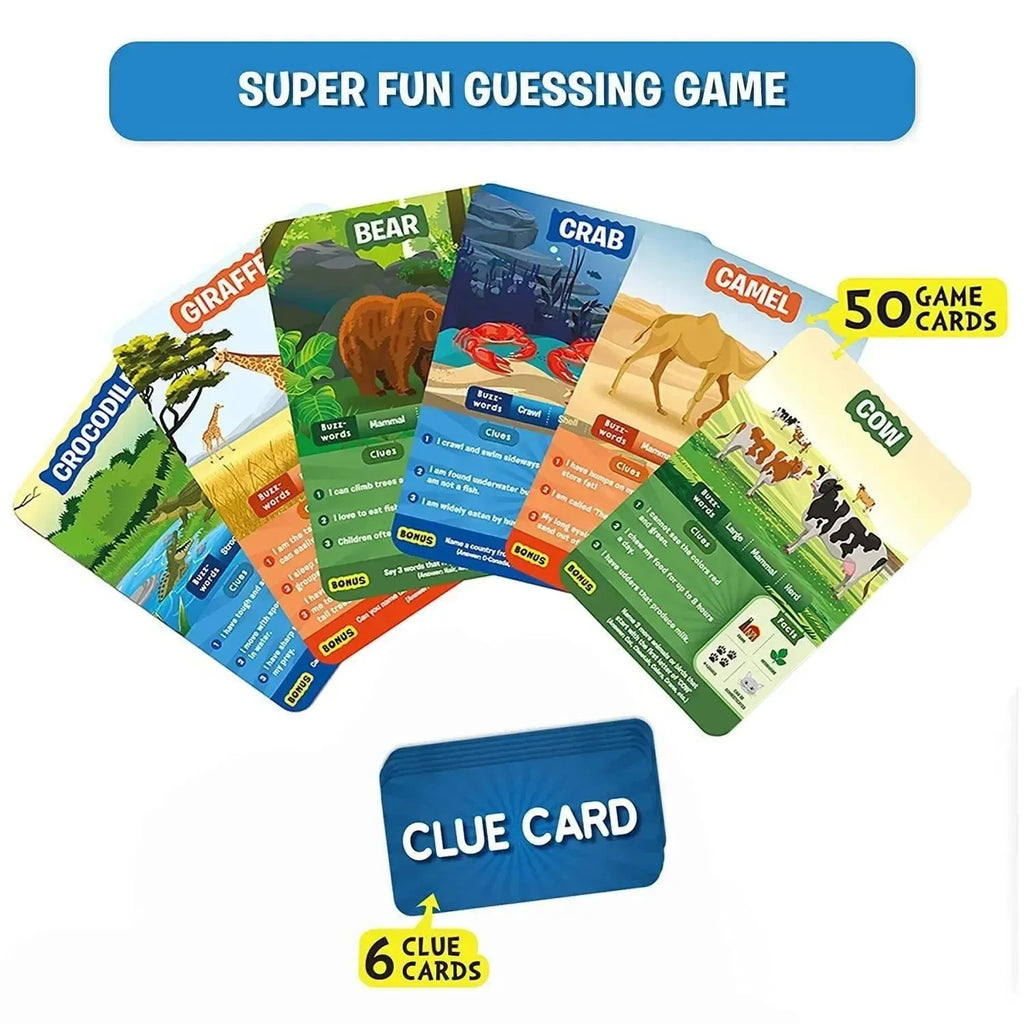 Skillmatics Guess in 10 – Animal Kingdom | Quick Question Card Game for Ages 6+ | Fun Educational Family Game for Kids & Adults | Giftable Learning Game - Naivri