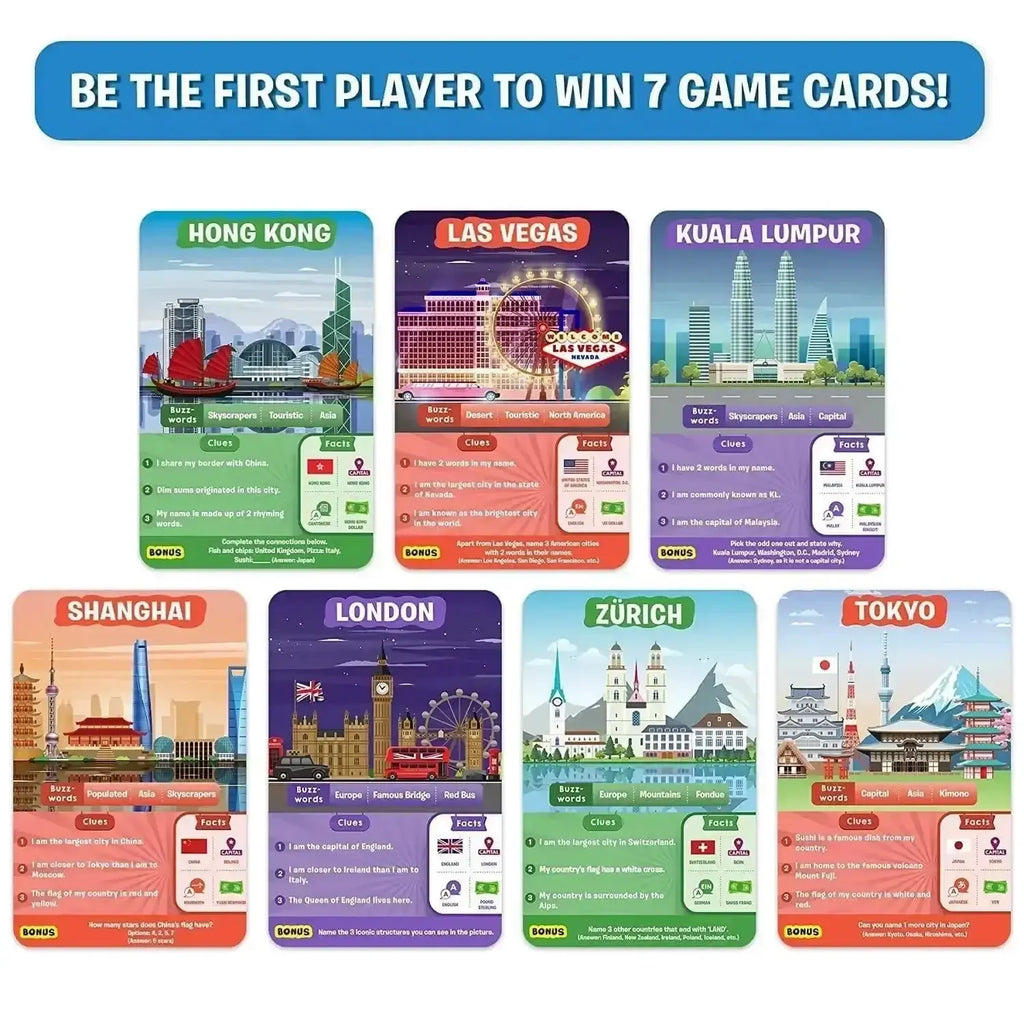 Skillmatics Guess in 10 Cities Around the World – Educational Card Game for Kids, Families & Travel Fun - Naivri