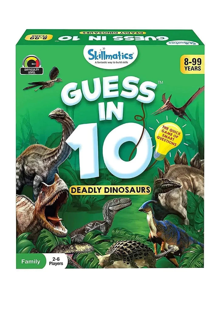 Skillmatics Guess in 10 Deadly Dinosaurs – Engaging Educational Card Game for Kids - Naivri