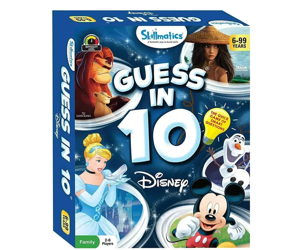 Skillmatics Guess in 10: Disney Edition – Family Trivia Card Game for Ages 6+ | Fun Educational Guessing Game Featuring 52 Disney Characters | Portable & Giftable - Naivri