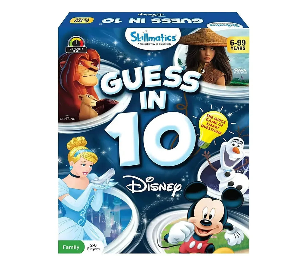 Skillmatics Guess in 10: Disney Edition – Family Trivia Card Game for Ages 6+ | Fun Educational Guessing Game Featuring 52 Disney Characters | Portable & Giftable - Naivri