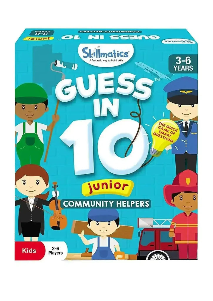 Skillmatics Guess in 10 Junior – Community Helpers | Card Game for Preschoolers Ages 3 to 6 | Travel Friendly, Educational & Fun - Naivri