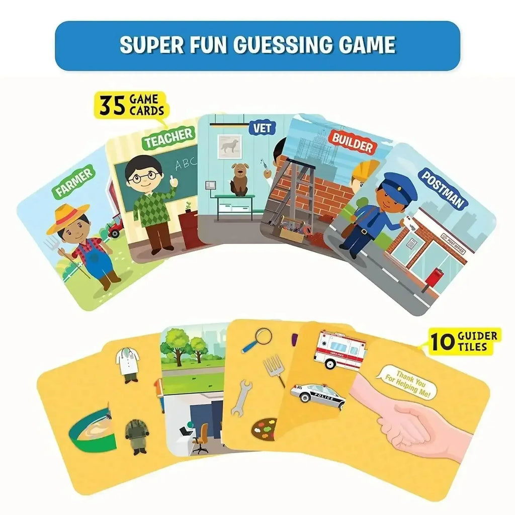 Skillmatics Guess in 10 Junior – Community Helpers | Card Game for Preschoolers Ages 3 to 6 | Travel Friendly, Educational & Fun - Naivri