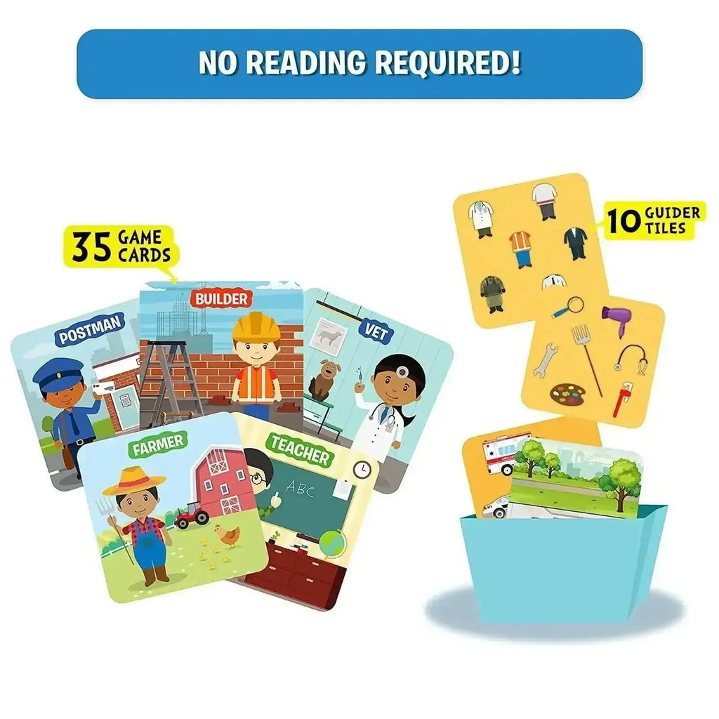 Skillmatics Guess in 10 Junior – Community Helpers | Card Game for Preschoolers Ages 3 to 6 | Travel Friendly, Educational & Fun - Naivri