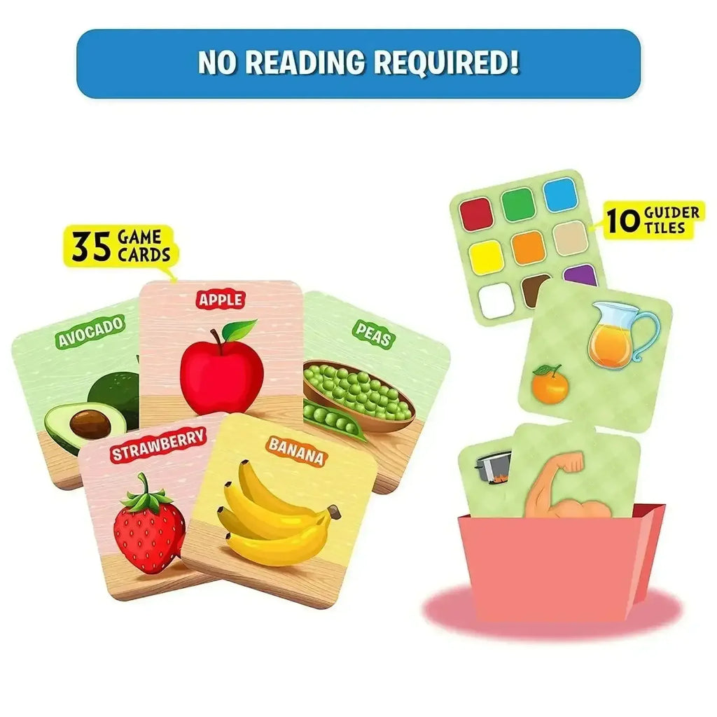 Skillmatics Guess in 10 Junior Food We Eat – Educational Card Game for Preschoolers | Develop Critical Thinking & Communication Skills - Naivri