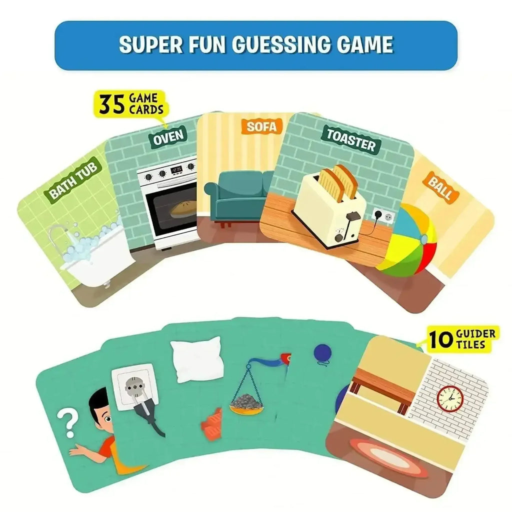 Skillmatics Guess in 10 Junior Inside My House – Educational Card Game for Preschoolers | Develop Cognitive & Communication Skills - Naivri