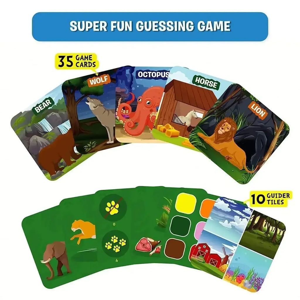 Skillmatics Guess in 10 Junior World of Animals – Educational Card Game for Preschoolers (Ages 3-6) - Naivri