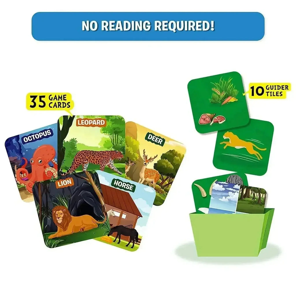Skillmatics Guess in 10 Junior World of Animals – Educational Card Game for Preschoolers (Ages 3-6) - Naivri