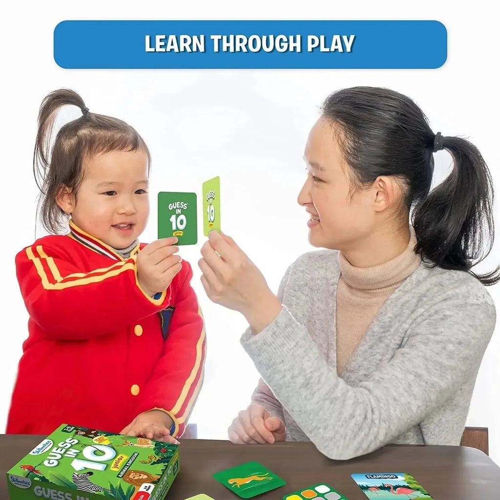 Skillmatics Guess in 10 Junior World of Animals – Educational Card Game for Preschoolers (Ages 3-6) - Naivri
