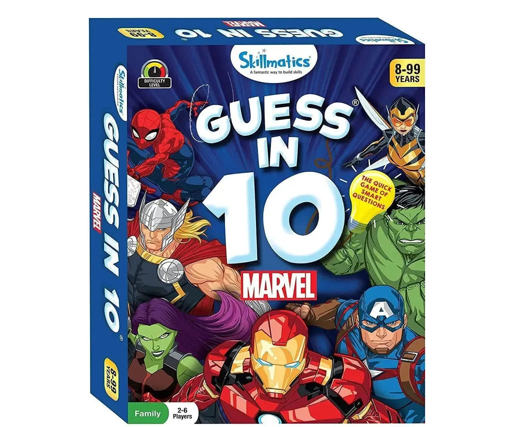 Skillmatics Guess in 10 Marvel | Marvel Trivia Card Game for Kids, Teens & Families | Test Your Marvel Universe Knowledge - Naivri