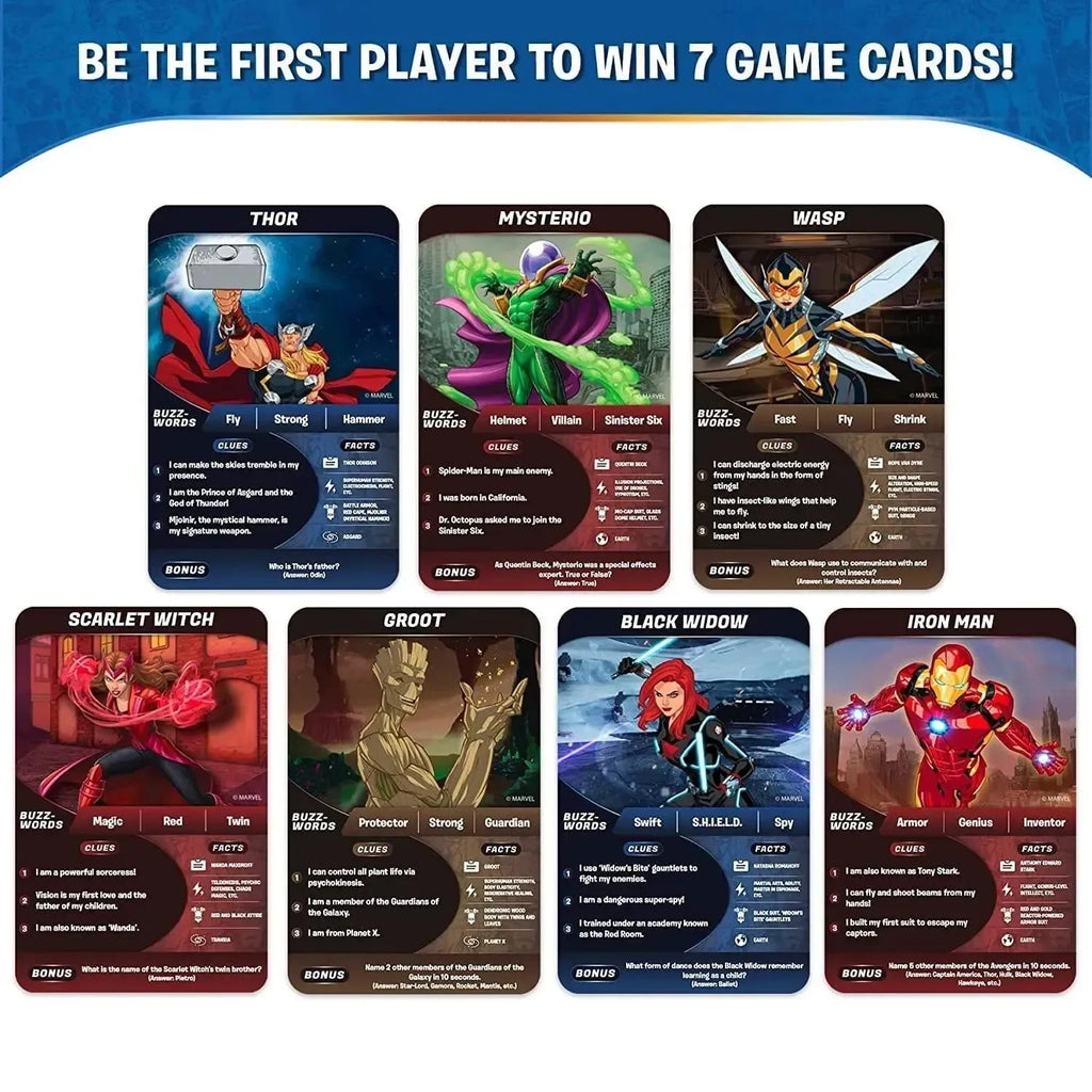 Skillmatics Guess in 10 Marvel | Marvel Trivia Card Game for Kids, Teens & Families | Test Your Marvel Universe Knowledge - Naivri