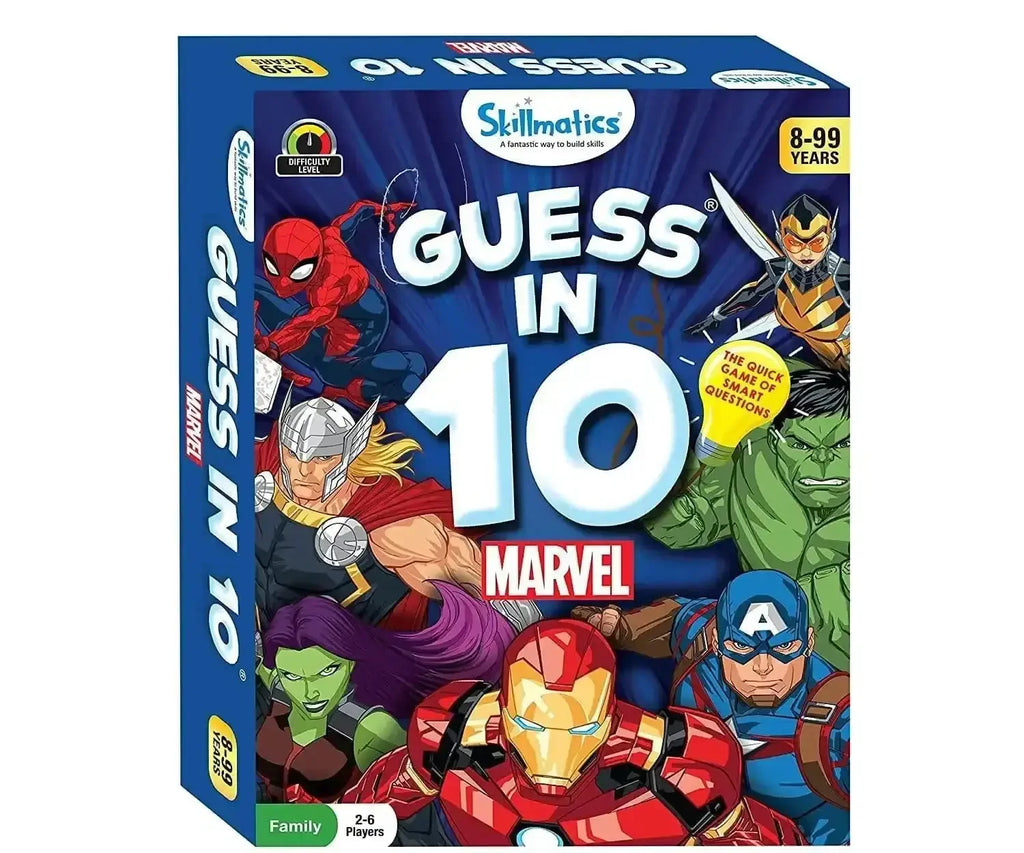 Skillmatics Guess in 10 Marvel | Marvel Trivia Card Game for Kids, Teens & Families | Test Your Marvel Universe Knowledge - Naivri