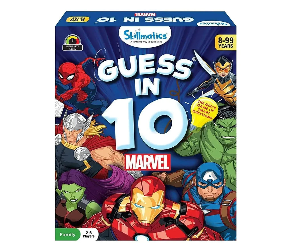 Skillmatics Guess in 10 Marvel | Marvel Trivia Card Game for Kids, Teens & Families | Test Your Marvel Universe Knowledge - Naivri