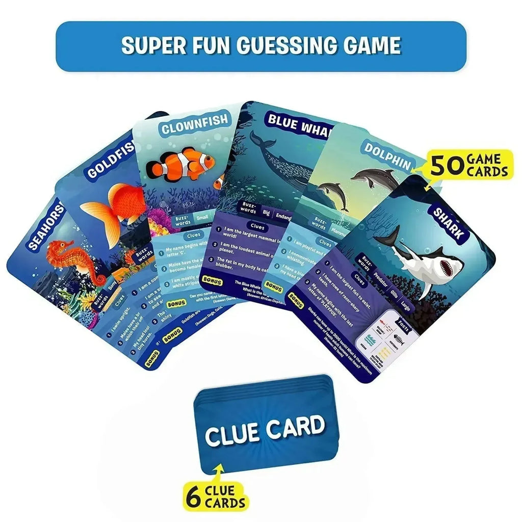 Skillmatics Guess in 10 Underwater Animals – Educational Question & Answer Card Game for Kids - Naivri