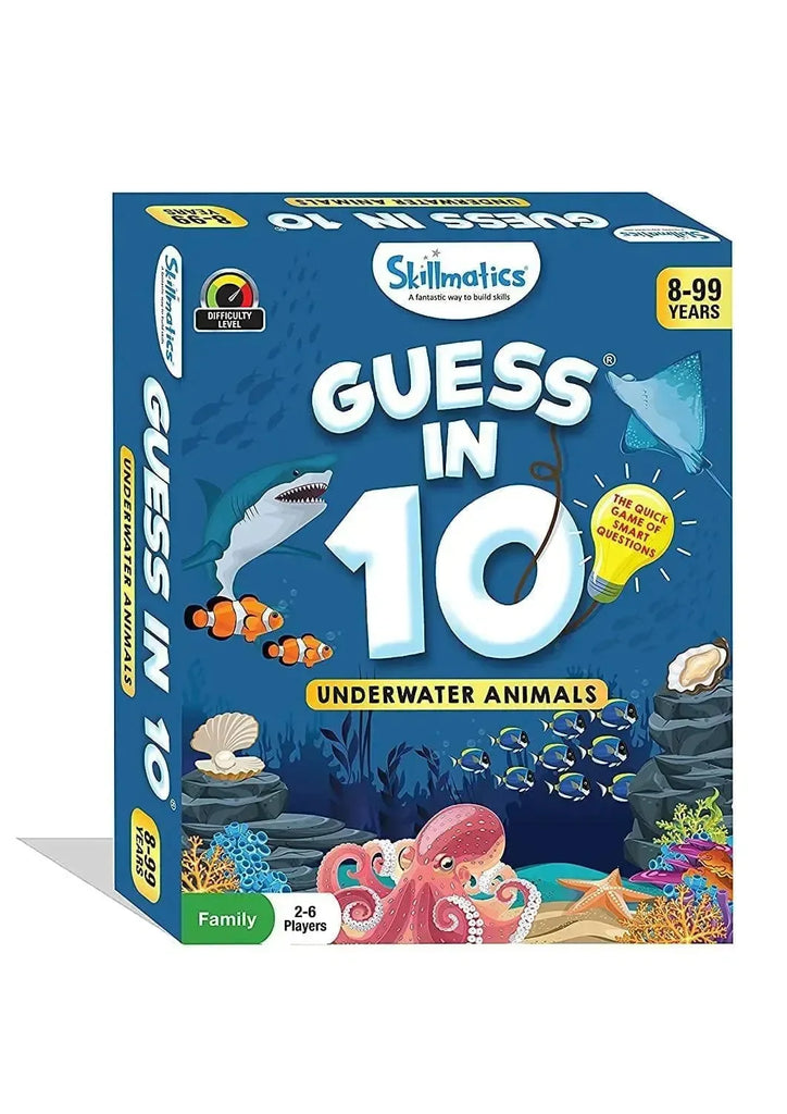 Skillmatics Guess in 10 Underwater Animals – Educational Question & Answer Card Game for Kids - Naivri