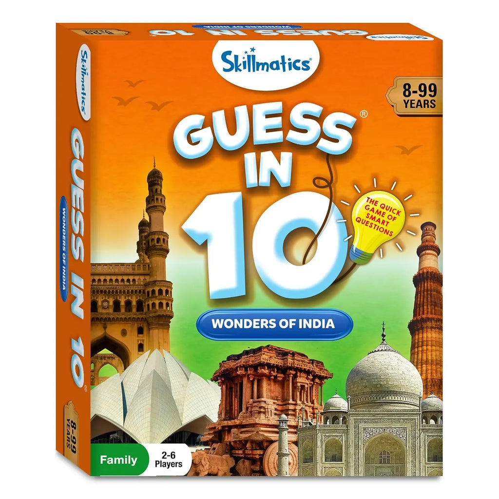 Skillmatics Guess in 10: Wonders of India | Educational Card Game for Ages 8+ | Trivia, Strategy & Family Fun - Naivri
