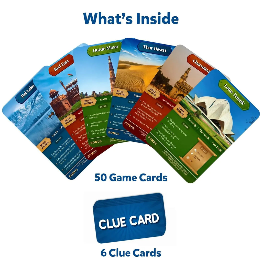 Skillmatics Guess in 10: Wonders of India | Educational Card Game for Ages 8+ | Trivia, Strategy & Family Fun - Naivri