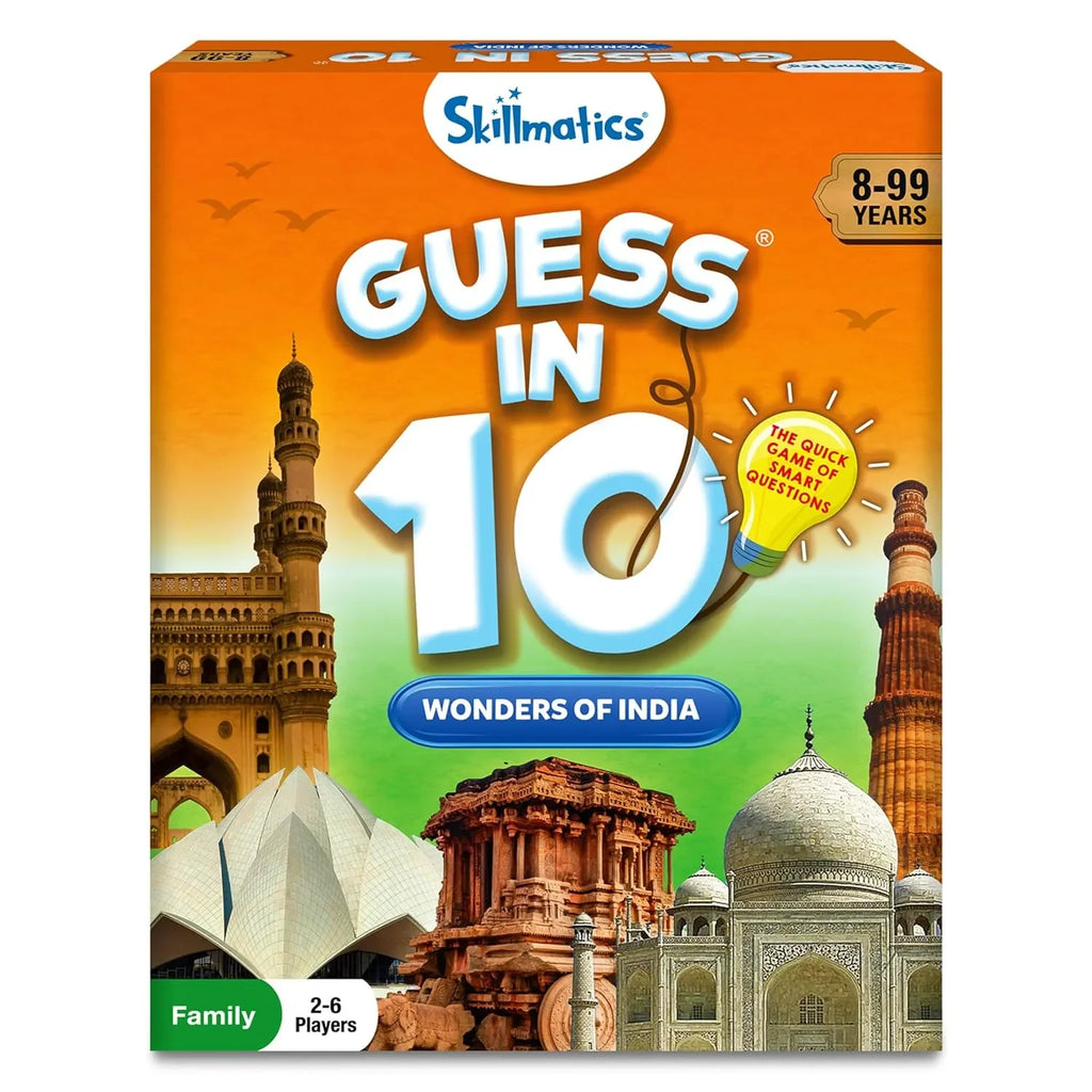 Skillmatics Guess in 10: Wonders of India | Educational Card Game for Ages 8+ | Trivia, Strategy & Family Fun - Naivri