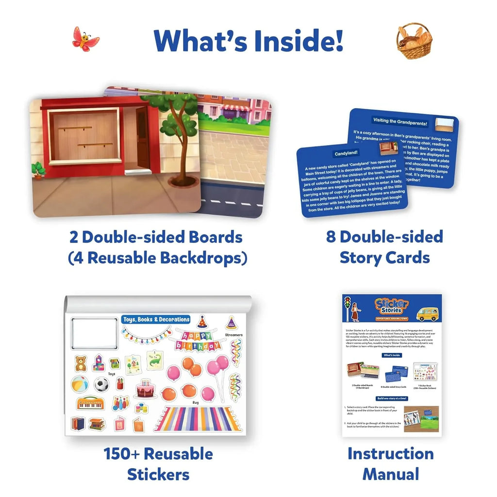 Skillmatics Learning Stickers - 150+ Reusable Stickers for Creative Storytelling & Skill-Building | Educational Travel Activity | Preschool & Kindergarten Toy | Ages 3–7 - Naivri